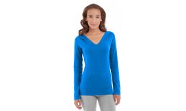 Eos V-Neck Hoodie-M-Blue