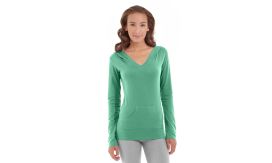 Eos V-Neck Hoodie-M-Green