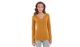 Eos V-Neck Hoodie-S-Orange