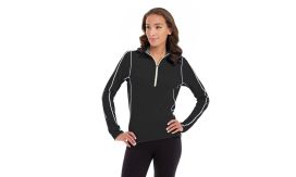 Olivia 1/4 Zip Light Jacket-XL-Black